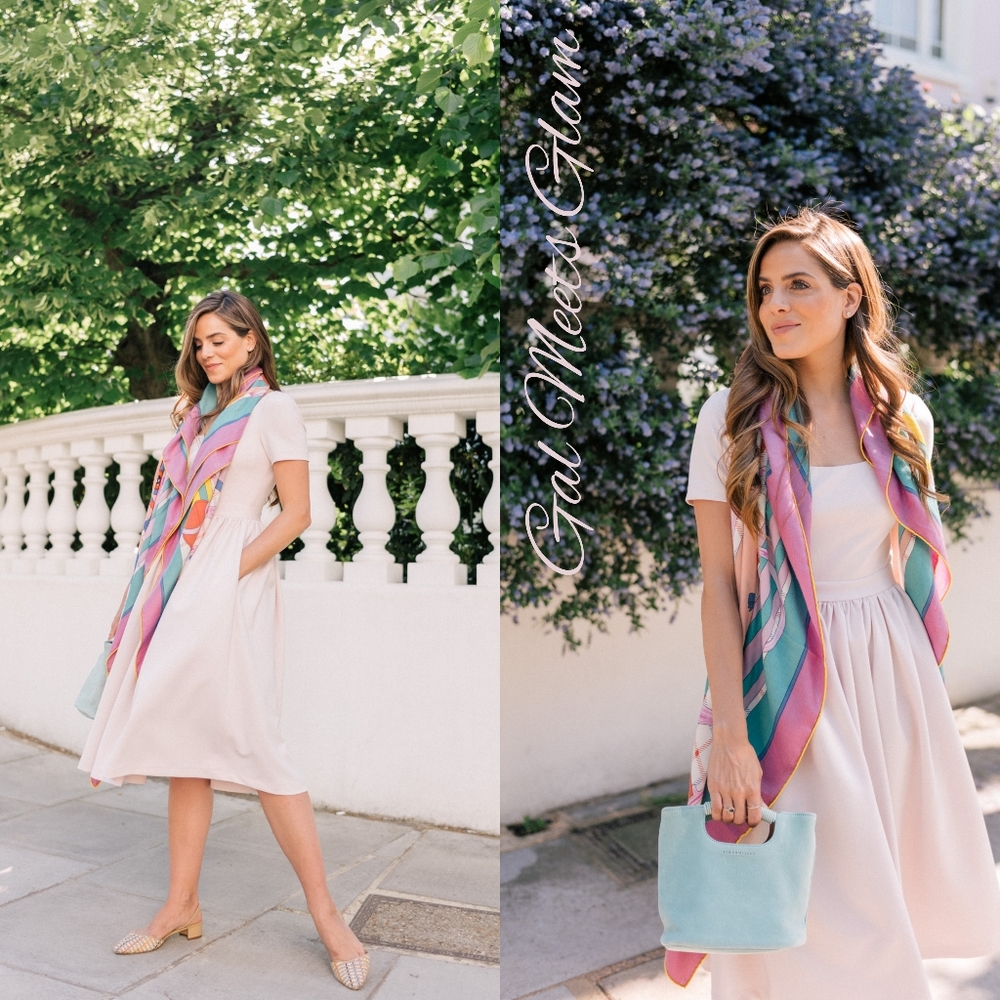 GAL MEETS GLAM Annie  Scoop Neck Midi Dress.